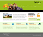 Family Website Template Happy family