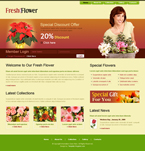Flowers Website Template SNJ-0008-FL
