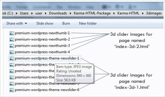 3d slider folder