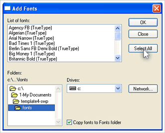 Install fonts