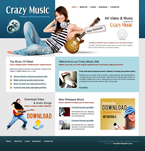 Music Website Template Crazy Music
