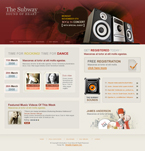 Music Website Template The Subway