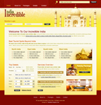 Travel Website Template India Incredible