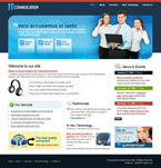 Communications Website Template Sparkles