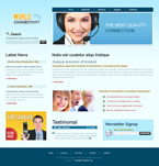 Communications Website Template Sparkles