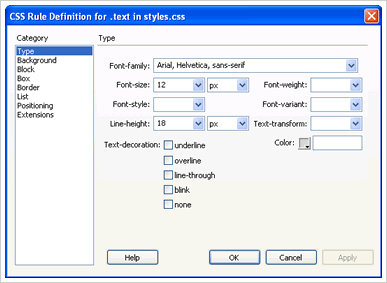 CSS Panel