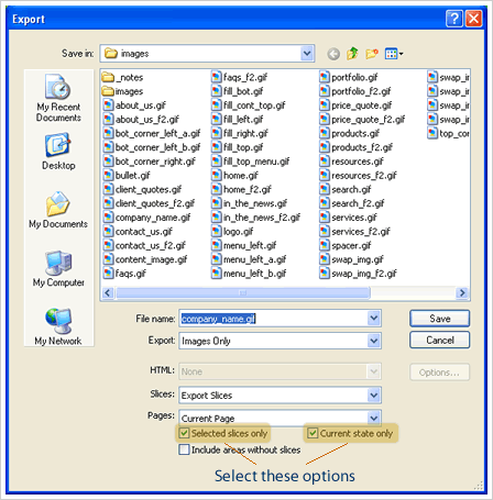 Export Dialog