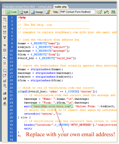 Captcha Contact form