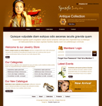 Jewelry Website Template Sparkles