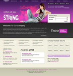 Music Website Template String